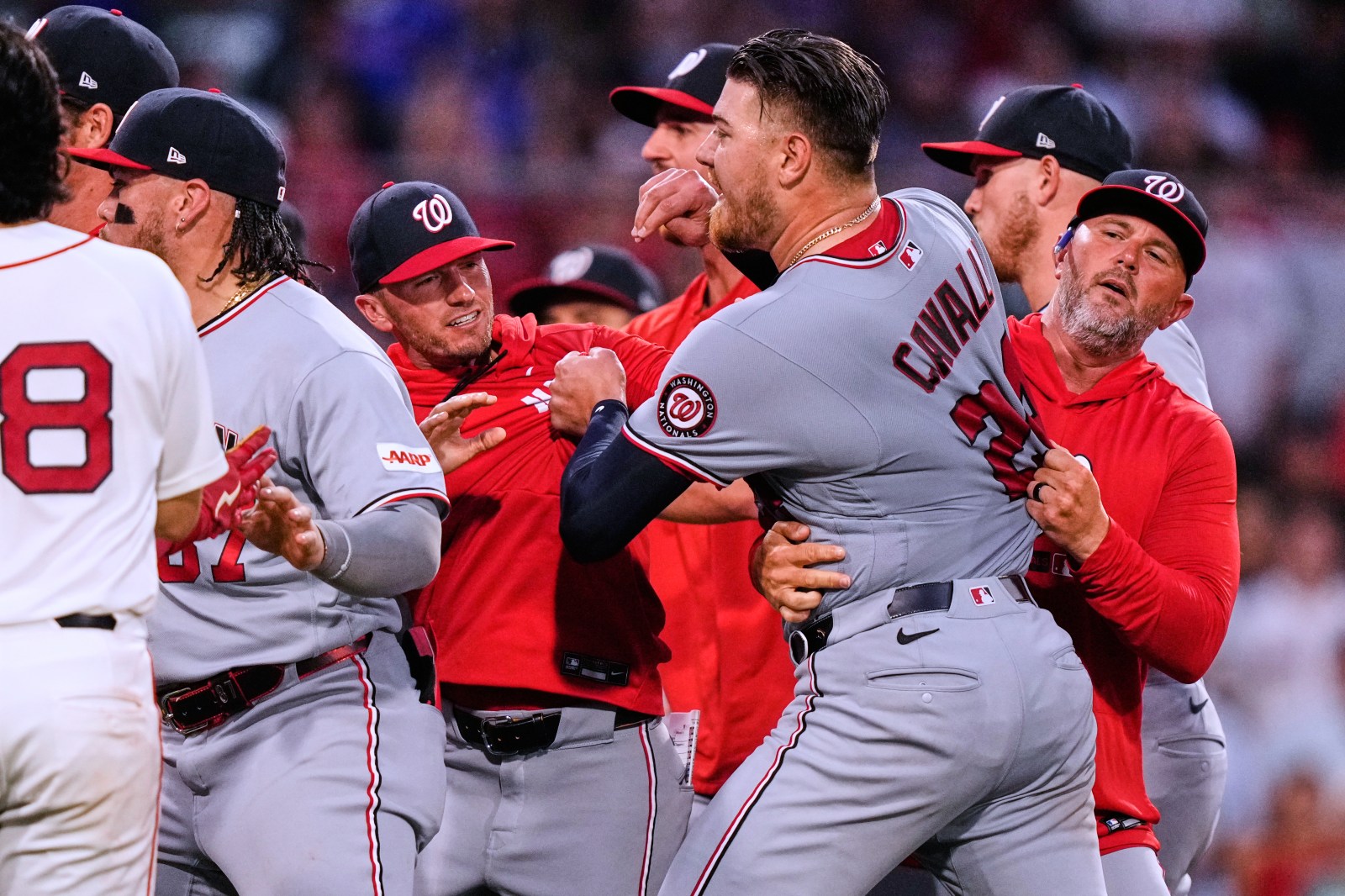 Nationals pitcher strikes out 13, team defeats Red Sox 8-1
