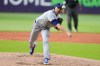 Texas Rangers' Jacob Degrom pitches in the second inning of a baseball game against the Cleveland Guardians in Cleveland, Tuesday, June 30, 2026. (AP Photo/Sue Ogrocki)