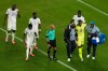 Senegal goalkeeper Edouard Mendy (16) receives medical assistance during the World Cup Group I soccer match between Norway and Senegal in East Rutherford, N.J., near New York, Monday, June 22, 2026. (AP Photo/Seth Wenig)