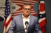 This image taken from video released by the Office of Ohio Attorney General Andy Wilson shows Wilson speaks during a press conference Tuesday, June 30, 2026. (Office of Ohio Attorney General Andy Wilson via AP)