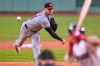 Washington Nationals starting pitcher Cade Cavalli delivers during the first inning of a baseball game against the Boston Red Sox, Tuesday, June 30, 2026, in Boston. (AP Photo/Charles Krupa)
