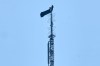 A person is shown atop the spire of the Empire State Building, in New York, Wednesday, July 1, 2026. (AP Photo/Richard Drew)