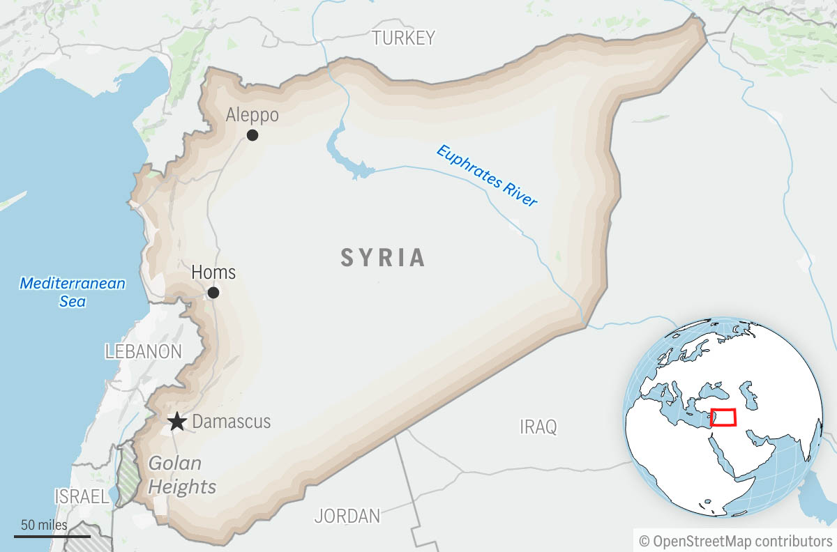 Explosive device goes off in cafe in Syria’s capital, killing at least ...