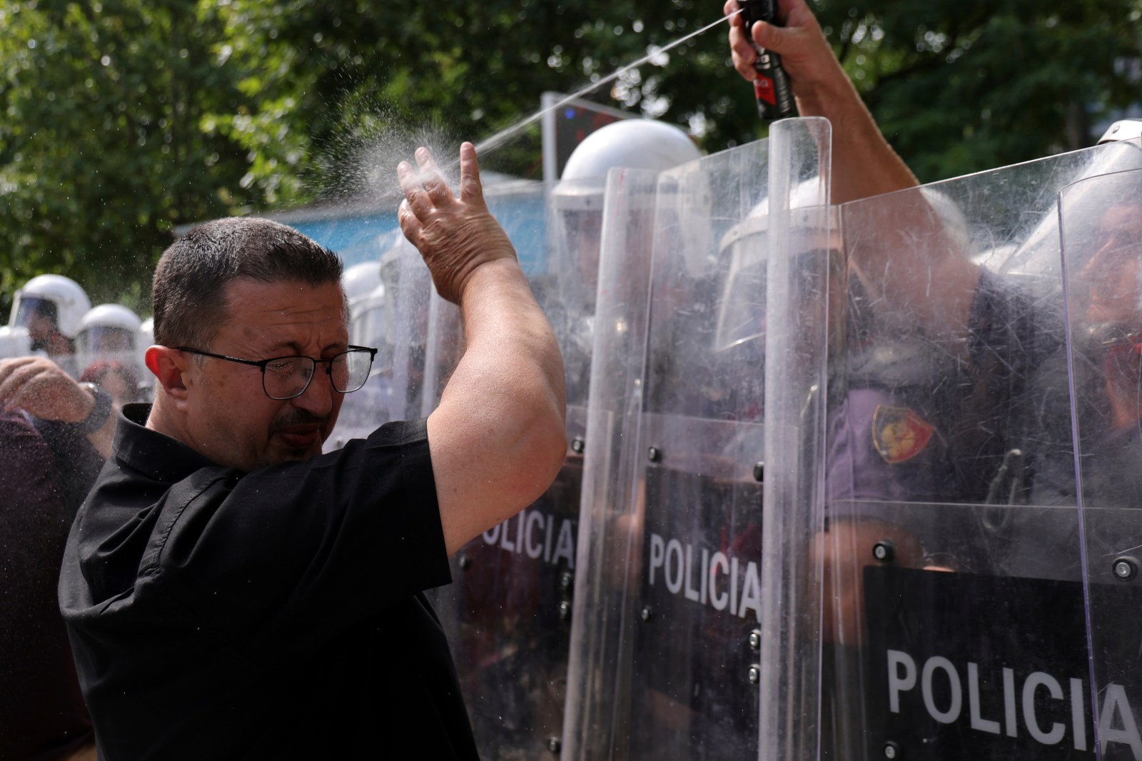 winnipegfreepress.com - Hameraldi Agolli And Zana Cimili, The Associated Press - Albanian police use tear gas and pepper spray as Tirana protest turns violent
