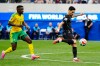 Canada's Stephen Eustáquio (7) scores a goal against South Africa as Teboho Mokoena (4) chases during second half World Cup Round of 32 soccer, in Los Angeles, on Sunday, June 28, 2026. THE CANADIAN PRESS/Frank Gunn