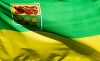 Saskatchewan's provincial flag flies on a flag pole in Ottawa,  Monday July 6, 2020. THE CANADIAN PRESS/Adrian Wyld