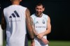 Argentina's Lionel Messi trains for the World Cup soccer tournament Monday, June 29, 2026, in Kansas City, Kan. (AP Photo/Charlie Riedel)