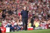 FILE - Nottingham Forest's head coach Ange Postecoglou watches the play during the Premier League soccer match between Arsenal and Nottingham Forest in London, Sept. 13, 2025. (AP Photo/Kin Cheung, File)