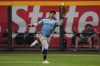 Milwaukee Brewers right fielder Sal Frelick makes a running catch on a ball hit by Arizona Diamondbacks' Tommy Troy in the third inning of a baseball game, Friday, July 3, 2026, in Phoenix. (AP Photo/Rick Scuteri)