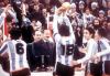 FILE - Argentine President Jorge Rafael Videla, center, looks on after he presented the World Cup Trophy to Argentina's captain Daniel Passarella (19), at the presentation ceremony following the World Cup final soccer match against the Netherlands in the River Plate Stadium in Buenos Aires, June 25, 1978. (AP Photo/Heinz Ducklau)