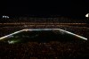 Fans take part in a light show with their mobile phones during halftime in the World Cup round of 32 soccer match between Colombia and Ghana in Kansas City, Mo., Friday, July 3, 2026. (AP Photo/Reed Hoffmann)