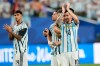 Argentina's Lionel Messi (10) applauds the crowd after the World Cup round of 32 soccer match against Cape Verde in Miami Gardens, Fla., Friday, July 3, 2026. (AP Photo/Rebecca Blackwell)