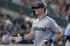 Miami Marlins' Kyle Stowers celebrates after hitting a two-run home run during the seventh inning of a baseball game against the Athletics Saturday, July 4, 2026, in West Sacramento, Calif. (AP Photo/Sara Nevis)