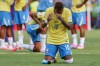 Brazil's Neymar (10) reacts at the end of the World Cup round of 16 soccer match between Brazil and Norway in East Rutherford, N.J., near New York, Sunday, July 5, 2026. (AP Photo/Adam Hunger)