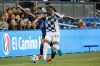 Real Salt Lake midfielder Nelson Palacio (13) competes against San Jose Earthquakes midfielder Cristian Espinoza (10) during an MLS soccer match, Saturday, Feb. 22, 2025, in San Jose, Calif. (AP Photo/Lachlan Cunningham)
