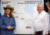 Alberta Premier Danielle Smith, left, and Ontario Premier Doug Ford pose with a map of the Northern Shield pipeline proposal in Calgary, Monday, July 6, 2026. THE CANADIAN PRESS/Jeff McIntosh
