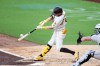 San Diego Padres' Jake Cronenworth hits a three-run home run against the Arizona Diamondbacks in the first inning of a baseball game Tuesday, July 7, 2026, in San Diego. (AP Photo/Derrick Tuskan)