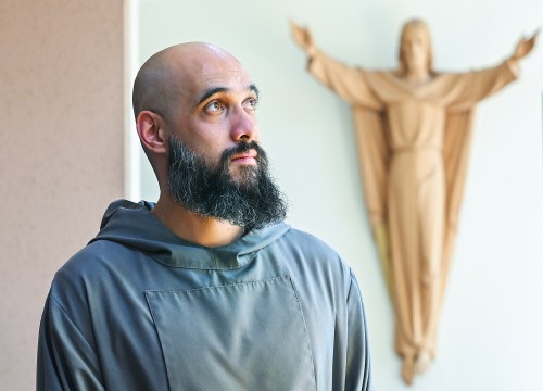 Trainee priest Jeremy-Marie Joly poses in the Chapel of the Grand Seminary of Montreal in Montreal, on Tuesday, June 16, 2026. THE CANADIAN PRESS/Graham Hughes