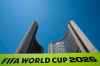 FIFA World Cup 2026 branding is displayed on City Hall during a FIFA World Cup Trophy Tour event at Nathan Phillips Square in Toronto on Monday, May 25, 2026. THE CANADIAN PRESS/Arlyn McAdorey