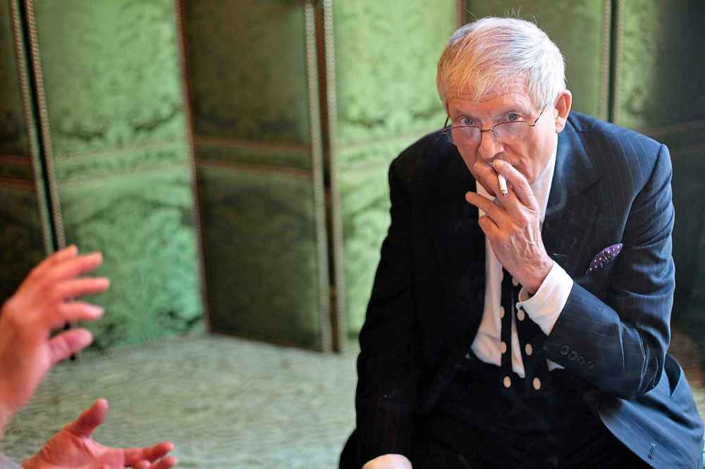 British artist David Hockney is seen at the Pierre Berge foundation, in Paris, Monday Oct. 18, 2010. (AP Photo/Thibault Camus)