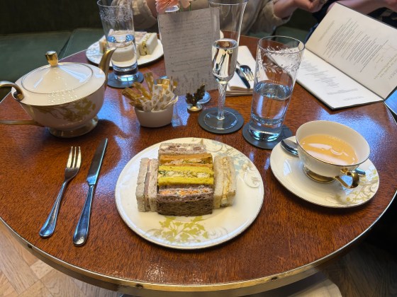 Fancy sandwiches, tea and prosecco at The Rosebery. (Ben Sigurdson / Free Press)