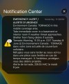 A screenshot from an iPhone shows it received 16 emergency alerts during yesterday's severe weather.