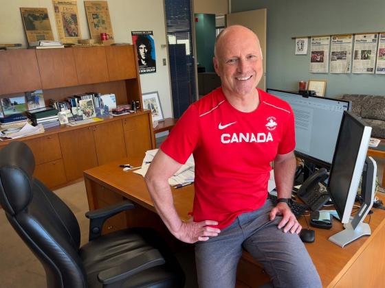 Wearing a little red for Canada Day. (Free Press)