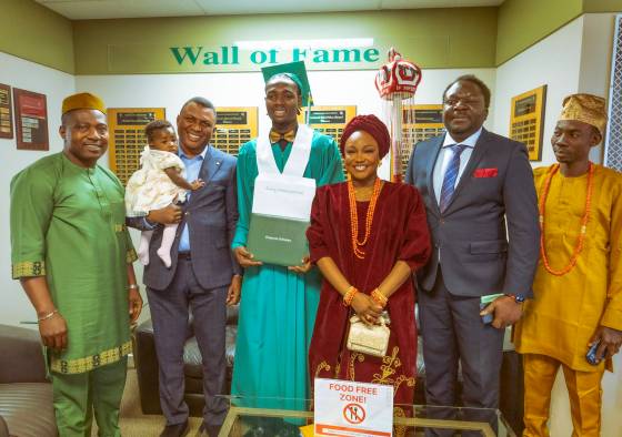 A staff of honour was brought to Transcona Collegiate Institute’s convocation in June as a symbol of His Imperial Majesty, Abimbola Owoade I, who could not attend his son’s convocation due to his royal duties.(Supplied)