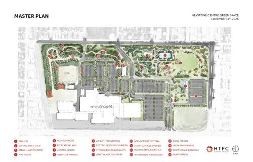 A screen shot of the Keystone Centre&rsquo;s master plan conceptual design. (Courtesy the Keystone Centre)