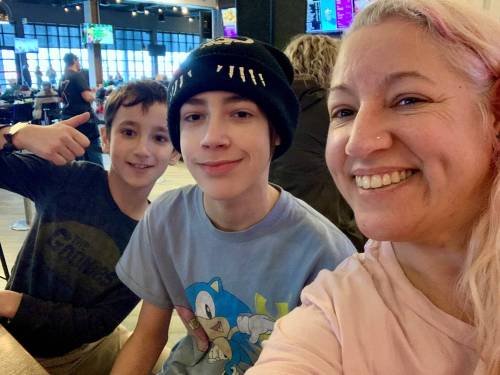 SUPPLIED
                                Ruth Morris (right) is happy that her younger son Averi (left) gets to experience camp after her son Charley (centre) has been able to attend for the past four summers, thanks to the Sunshine Fund.