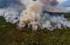 A wildfire near the Wuskwatim Generating Station is seen in June. Natural Resources Canada&rsquo;s latest modelling indicates elevated fire danger in northern Manitoba for July and August. (Supplied)