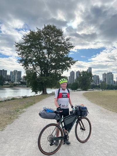 SUPPLIED
                                Fergus Watt, 69, with his Norco Search C-Apex-AXS which he was using it to travel across the country and was recently stolen in Winnipeg. A member of the Winnipeg cycling community has since come forward and loaned him a bike to ensure he can continue his bucket-list quest.