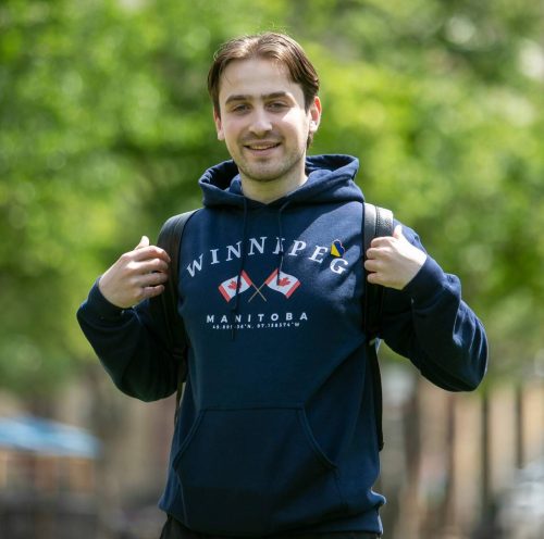 BROOK JONES / FREE PRESS
                                Ukrainian Andrian Makhnachov has become a successful social media influencer, largely through embracing Indigenous culture.