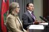 RUTH BONNEVILLE / FREE PRESS
                                Premier Wab Kinew and Christine Stevens, director of the province&rsquo;s Emergency Management Organization, announced today that cheques will be mailed out to residents affected by flooding.
