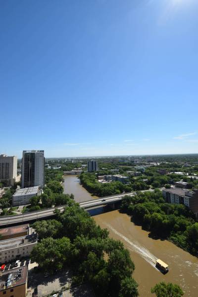 Todd Lewys / Free Press
                                The river and city view below is something to behold.
