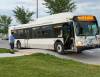SUPPLIED tran A transit bus got stuck on a buckled road along Bridge Lake Drive on Monday.