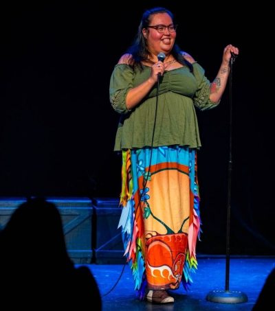SUPPLIED Kaitlynn Brightnose got her start when comedians cancelled at the last minute.