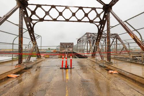 The removal of Arlington Bridge is a two-year demolition project. (Mike Deal / Free Press)
