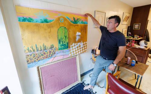 MIKE DEAL / FREE PRESS
                                Josh Peterson&rsquo;s home is decorated with works by local artists such as Paul Zacharias, Simon Hughes, Cyrus Smith and Winston Leathers, to name just a few.
