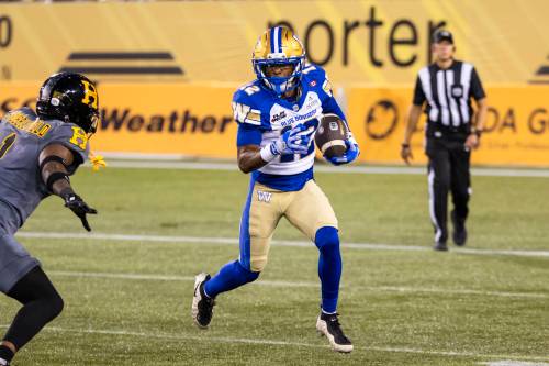 Nick Iwanyshyn / THE CANADIAN PRESS FILES
                                Winnipeg Blue Bombers slotback Tim White came to the team in part because of its receiver depth, not in spite of it.