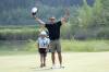 Thomas Friesen / Brandon Sun
                                Steinbach&rsquo;s Doug Penner celebrates with son Liam after sinking the winning putt in the final round of the Golf Manitoba men&rsquo;s mid-amateur at Quarry Oaks Golf Course on Wednesday.