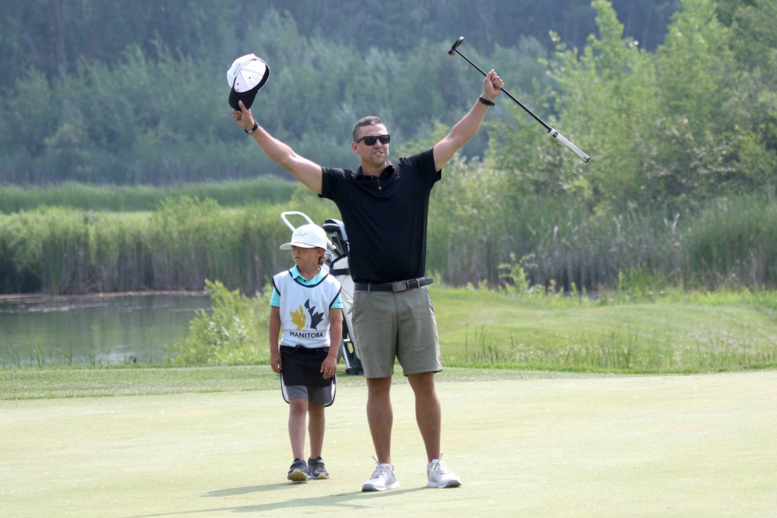 Manitoba Mid-Amateur champ aided by seven-year-old son acting as caddy