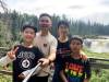 SUPPLIED
                                Yi (Rick) Zheng with his wife and their two sons at Pisew Falls last summer. They would be thrilled to continue living in Thompson.