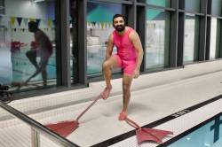SUPPLIED
                                Arjun Lal at a YMCA in Nova Scotia before his initial performance of To Be a Flamingo in 2024