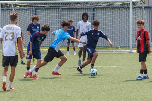 MIKE DEAL / FREE PRESS
                                Young people take part in a soccer scrimmage Friday after an announcement that the province will commit $750,000 into upgrades at the Ralph Cantafio Soccer Complex.