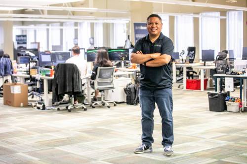 MIKAELA MACKENZIE / FREE PRESS
                                Ron Cantiveros, with Manitoba Innovates, at their offices on Tuesday, July 21, 2026. Ron is starting a career program for Manitoba Innovates, which works with tech start-ups. For Gabby story. Free Press 2026