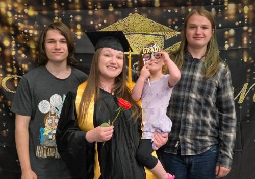 Supplied
                                Keishna Abenstein is thrilled her middle child, Teagen, got to take in Camp Arnes this summer thanks to the Sunshine Fund after her own fond childhood memories of the camp. From left: Teagen, Keishna, Reaven and Shayne Abenstein.
