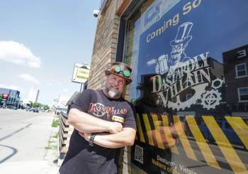 RUTH BONNEVILLE / FREE PRESS
                                Biz - Dastardly Villain Ale Works Photo of Scott Tackaberry, owner of Dastardly Villain Ale Works soon to open on south Osborne, Breweries open in South Osborne, with another (Dastardly Villain) on the way. This article is about the business expansion in South Osborne. Dastardly Villain is currently constructing its micro-brewery and taproom. July 31st, 2026
