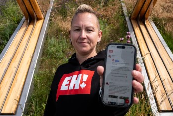 Jessica Glowacki, founder of social network Eh! poses for a photo in Vancouver, on Tuesday, July 14, 2026. THE CANADIAN PRESS/Ethan Cairns