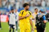 Cape Verde goalkeeper Vozinha (1) leaves the pitch after the World Cup round of 32 soccer match between Argentina and Cape Verde in Miami Gardens, Fla., Friday, July 3, 2026. (AP Photo/Rebecca Blackwell)